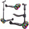 sun baby Roller Scooter Kinder 3 Jahre, LED große 3 Räder, Abnehmbarem Sitz, Kinderroller, Childern's Scooter (Schwarz)