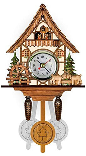 Kuckucksuhr, Vintage-Wanduhr, Antike Holz-Kuckucksuhr für Heimdekoration, Automatische Schaukelglocke, Pendel, Quarzuhr, Kuckucksuhren für die Wand (CM005)