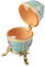 Natudeco Enameled Eggs, Easter Egg Ornament Box Vintage Russian Style Jewellery Organizer Decoration Crafts for Girls Women (Light Blue)