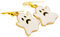 Halloween Ohrringe mit Wunschmotiv, Kürbis, Spinne, Fledermaus, Geist, Spinnennetz (Geist)