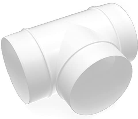 H&C VENT Tuyau en Plastique PVC 150 mm | T Stuck Plastique | Raccord Droit en T pour Ventilation