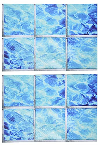 EVTSCAN 2 Set di Adesivi 3D per Vasca da Bagno, 5,9 X 5,9 Pollici Adesivo Impermeabile Antiscivolo per Vasca da Bagno, Decalcomania Autoadesiva per Piastrelle in PVC, per Piscina