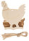 Zerodeko 20 Sets Osterornamente Henne Holzbasteleien Holzausschnitte Osterausschnitte Huhn Holzausschnitte Ostergeschenkanhänger Osterholzscheiben Ornamente Hängende Osterdeko
