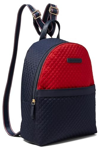 Tommy Hilfiger Damen Arianna Ii Med Dome Rucksack, Tommy Navy/Tommy Red, Medium