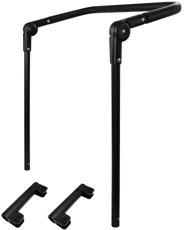 Kquepo 1 Stück Faltbarer Klappwagen mit Schiebegriff, Wagen-Ausrüstung in Schwarz, Leichter Ausziehbarer Wagen, Trolley-Zubehör