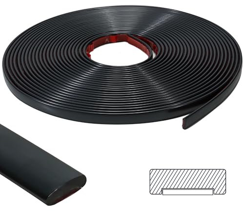 ZOWZOW Peel and Stick Trim Molding, 8M Flexible Wall Trim Molding Self Adhesive, Waterproof Molding Trim for Wall Tile Edges, Kitchen backsplash, Floor, Mirrior Frame Decor, Matte Black