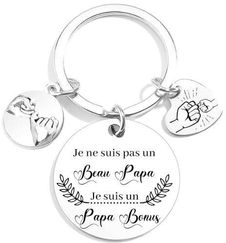 JRZDFXS Porte-clés Papa Je T'aime - Cadeau Fête Des Pères, Noël, Anniversaire - Porte-clés Famille (14)