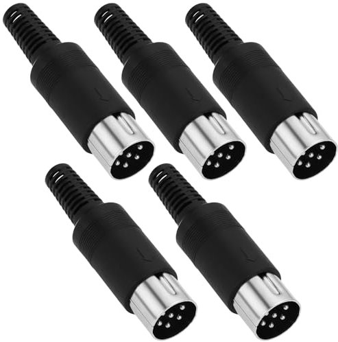 OTOTEC 4 Pièces Prise Mâle à 6 Broches Connecteur Midi Connecteur Mâle à 6 Broches à Souder Adapté Au Mélangeur Audio MIDI Vintage Batterie Électronique