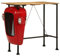 vidaXL Bartisch, Stehtisch Traktor-Design, Tresentisch Stahlgestell, Küchentisch Loungetisch Bistrotisch, Rot Braun Massivholz Mango