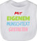 Baby Lätzchen - Aufdruck selbst gestalten - Wunschtext I Mit eigenem Text personalisiert I Custom Text - Unisize - Weiß - latz personalisierte verschiedenen textfarben kinderlätzchen babysachen