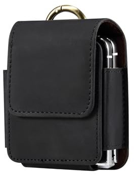 Galaxy Z Flip 6 5 4 Z Flip 3 2 5G Pochette de Ceinture Cuir, Smartphone Poche étui Clip Ceinture avec Boucle de Ceinture Porte-Monnaie Sac de Taille Compatible avec Motorola Razr 5G/Huawei P50 Pocket