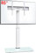 AOKCOS TV Ständer Bodenständer Höher 1.6m für 43-75 85 Zoll Fernseher, Neigbar Schwenkbar Höhenverstellbar Fernsehständer, Universal TV Standfüße Standfuss Max VESA 600x400mm 50KG (Weiß)