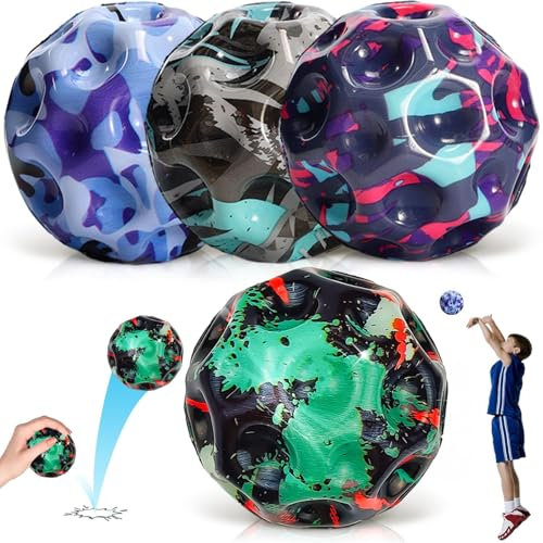 8 Stück Jump Balls – 7 cm Gummiball Hüpfball Set, Leicht & Hohe Sprünge, Mini Bouncy Space Ball für Kinder, Outdoor Spielzeug für Draußen