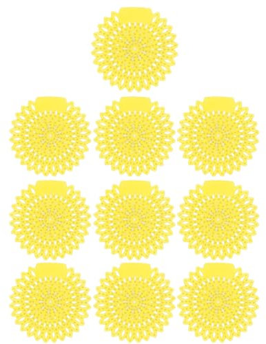 10 Stück Urinal-Sieb-Desodorierer, Urinal-Sieb-Kuchen, Langanhaltende Geruchsentfernung, Duftend, Starke Desodorierende Wirkung für Toiletten- und Badezimmer (Zitrone)