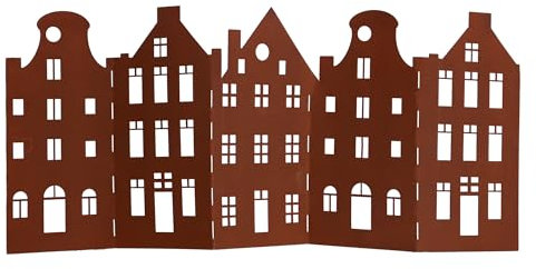 UNUS Deko Häuserreihe aus ROST