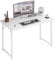 Grandder Bureau d'ordinateur de 80 cm, petit bureau à domicile, table d'écriture pour enfants pour petits espaces, bureau de travail simple, pieds réglables, blanc