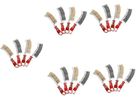 OSALADI 20pièces Brosse à Portable Acier Et De Outil De Nettoyage pour Barbecue Accessoire pour Amateurs De Barbecue