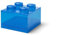 Room Copenhagen LEGO Aufbewahrungsstein 4 Noppen Transparent Blau – Stapelbare Kunststoff-Aufbewahrungsbox mit Deckel für Kinder und Erwachsene, Schreibtisch-Organizer und Spielzeugbox