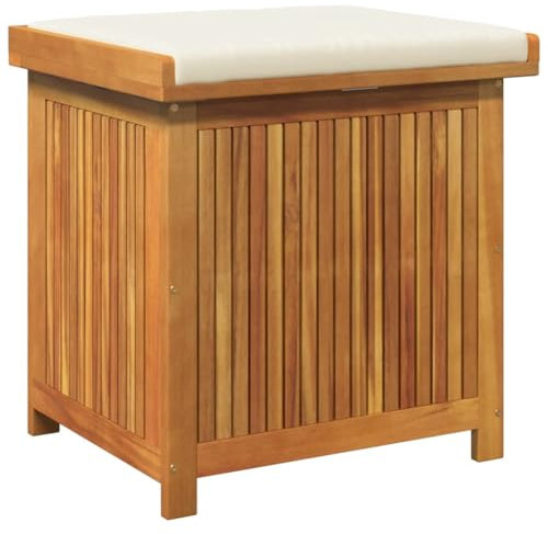 vidaXL Outdoor-Kissenbox 60x50x61 cm Massivholz Akazie, Kissenbehälter, Aufbewahrungsbox, Outdoor Kissenbox, Holzkissenbox, Gartenbox