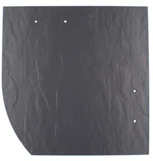 10 Stück Naturschiefer Schiefer Dach Fassade Gaube Wabe universal Bogen Uni (30x30 cm links GRAPHIT)