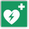 Automatisierter Externer Defibrillator (AED), Rettungszeichen: E010 - DIN EN ISO 7010 / ASR A1.3 - Aufkleber: 30 cm, 1 Stück