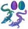 SFSSHUI 2 Stück Drache mit beweglichen,Beweglicher Drachen,Drachen Figuren Drachenei,3D Dracheneier Wohnkultur,Oster Spielzeug,Desktop Dekoration,Autodekoration.