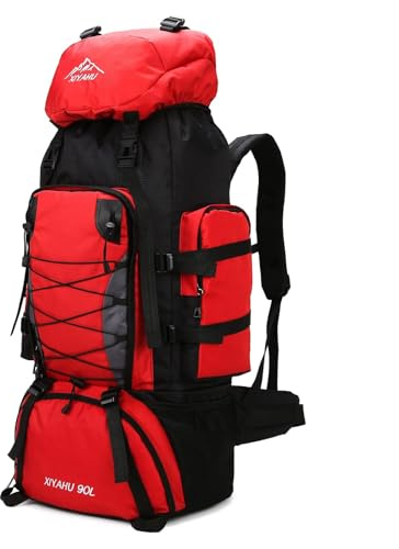 CINGHI LUSSO Wanderrucksack, 90 l, für Männer und Frauen, wasserdicht, Reiserucksack, groß, Camping, Wandern, Tagesrucksack, Outdoor, Reiserucksack