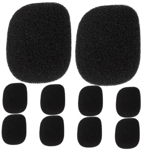 BESPORTBLE 10Pièces Bonnette Mousse pour Microphone Pare Brise Mini Compatible avec Microphones Lavalier et Casque Du Bruit Protection