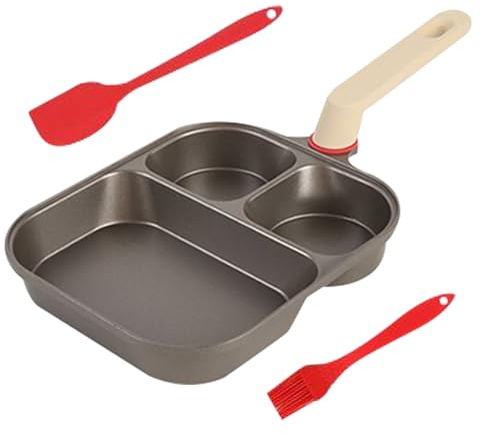 Antihaftbeschichtete Eierpfanne | Grillpfanne für 3 Tassen mit Raclette