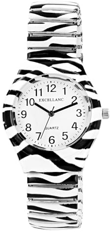 Excellanc Damenuhr aus Metall in Weiß, in Einer Länge von 19 cm, Klassisches Design für Jede Frau