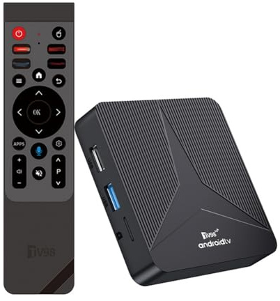 Janasiba TV Box Android 14, Android Box 2GB + 16GB, RK3518, Cuatro Núcleos, 2.4G/5G, WiFi Dual, Compatible con 265, 8K HD, Bluetooth 5.0, Smart TV Box UE.