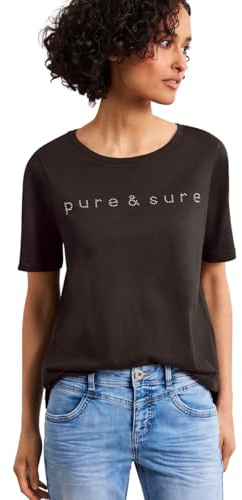 Damen T-Shirt mit Rundhals und Schmucksteinen