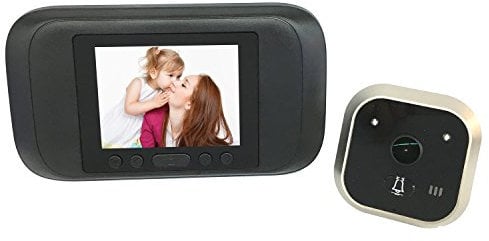 BW Smart Peephole Viewer - 720P Video Doorbell, Night Vision, 1/4 Inch CMOS, 160 Degree Lens, PIR, 3.2 Inch Display (Black)