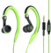 mucro Cuffie sportive con cavo con microfono, resistenti al sudore, auricolari da corsa con cavo, con gancio per allenamento, palestra, jogging, per dispositivi con jack da 3,5 mm