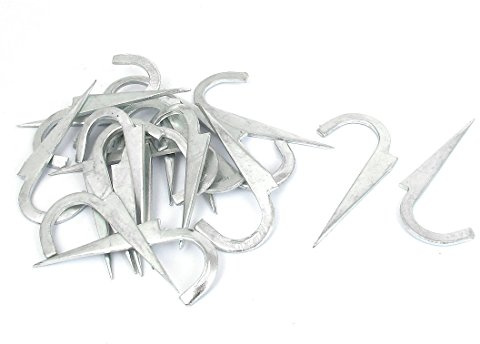 Aexit Rohrhakennagel 1/2' 'Dia. Nagel Kanal Haken Nagel Piping 70mm Länge 20PCS Silber