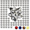 Relaxdays Geschenkschleifen 100er Set, Selbstklebend, Kleine Dekoschleifen für Weihnachten & Geburtstag, Ø 5 cm, Silber
