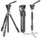 INNOREL MT70 Trípode para cámara de Video Profesional 183 cm, con Cabezal de Arrastre Fluido, trípode de Aluminio Compacto de 4 Secciones Convertible a monopié para cámara DSLR, videocámara