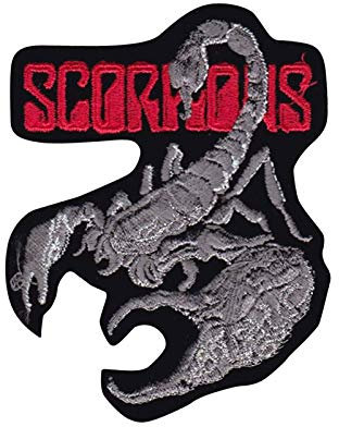 SigitasTrading Scorpions Silver Red Hq Aufnäher Besticktes Patch zum Aufbügeln Applique