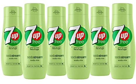SodaStream Lot de 6 Concentrés 7Up Zéro Sucres pour Machine à Eau Pétillante et Soda | Préparez jusqu'à 9 Litres de 7Up en Quelques Secondes, Goût Original, 440ml
