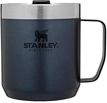 STANLEY Stay Hot Camp Mug - Durable 18/8 Stainless Steel Insulated Mug - Splash-Free Tritan™ Drink-Thru Lid - 12 OZ - Nightfall