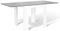 IDMarket - Esstisch, ausziehbar, rechteckig, Dona, 6-8 Personen, Platte in Betonoptik, 80-160 cm