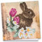 Ideen mit Herz Diamond-Painting-Grußkarte | 16 x 16 cm | 370 g/m² | inkl. Umschlag & Werkzeug (Hase & Blumen 02)