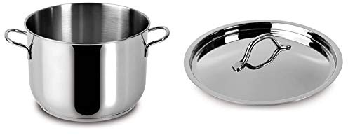 Lagostina 010715020418 Every Pentola, Acciaio Inox, Diametro 18 cm, 3 Litri, Altezza 14, 5 cm & Coperchio Every Acciaio Inox 18 10 Cm18 Pentole e Preparazione Cucina, Inossidabile, Argento, 18 cm