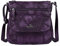 Angelkiss Kleine Damen-Umhängetasche, Leder, Schultertasche für Damen, Hobo-Tasche mit verstellbarem Schultergurt, Violett