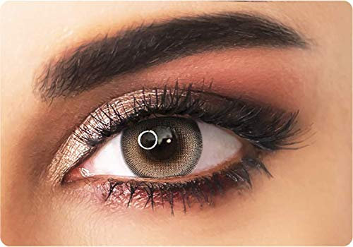 ADORE - TAG Farbige Kontaktlinsen - Nicht-graduierte farbige Kontaktlinsen - Farbige Linsen für klare und dunkle Augen (Grau/ 1 PAAR)