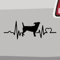Herzschlag Jack Russell -6 Größen 21 Farben- Aufkleber Silhouette Rassehund JRTV