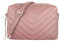 CRAZYCHIC - Sac Bandoulière Matelassé Femme - Petit Sac à Main Chaîne Porté Epaule Cuir PU - Pochette Rectangle 2 Compartiments Zip - Besace Sacoche Ville Shopping Soirée Tendance - Rose