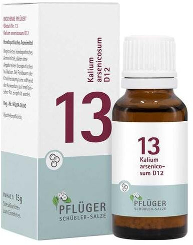 BIOCHEMIE Pflüger 13 Kalium arsenicosum D 12 Glob. 15 g