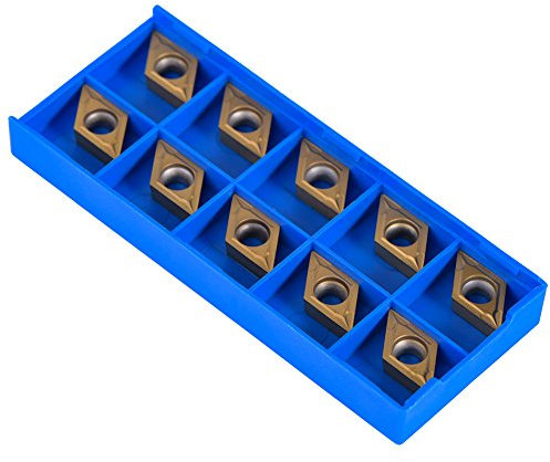 10 Stück DCMT11T304 Wendeschneidplatten, CNC Schneidplatten Hartmetall Einsatzschneider, Dreheinsätze Drehmaschinen Drehwerkzeuge, Drehmeißel mit Wendeplatten mit Box