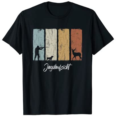 Herren Jagdaufsicht Jäger Dackel Dachshund Wild Jagd T-Shirt